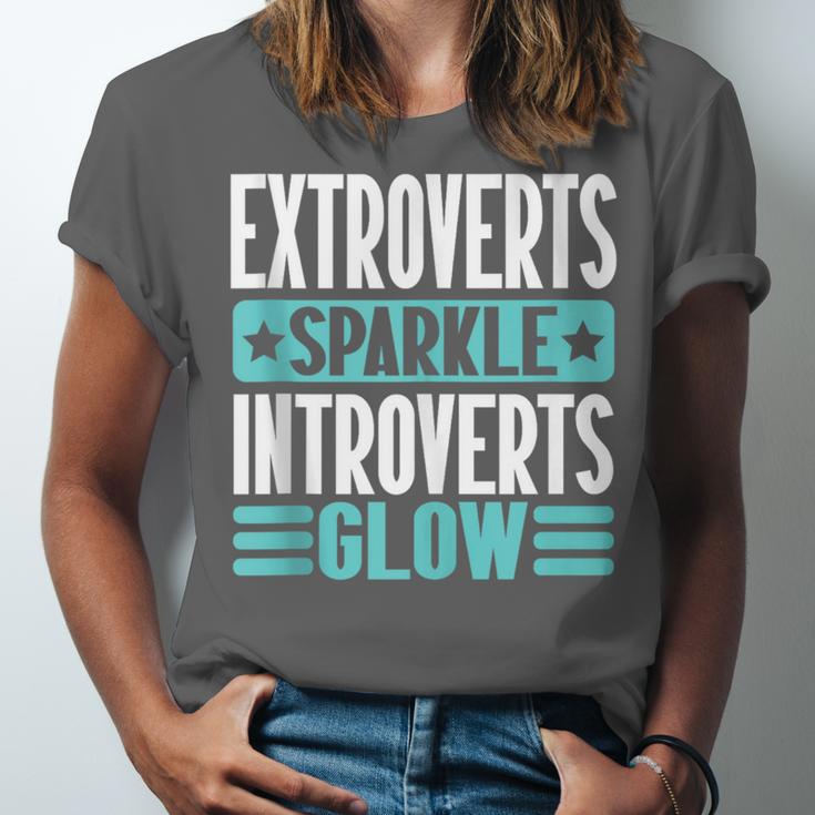 Extroverts Sparkle Introverts Glow Introvert Unisex Jersey T-Shirt