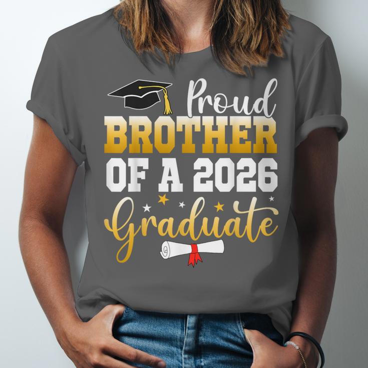 Family Graduation Party Proud Brother Of A 2026 Graduate Unisex Jersey T-Shirt