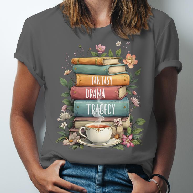 Fantasy Drama Tragedy Book Lover Subtle Watercolor Unisex Jersey T-Shirt Fantasy Drama Tragedy Book Lover Subtle Watercolor Unisex Jersey T-Shirt