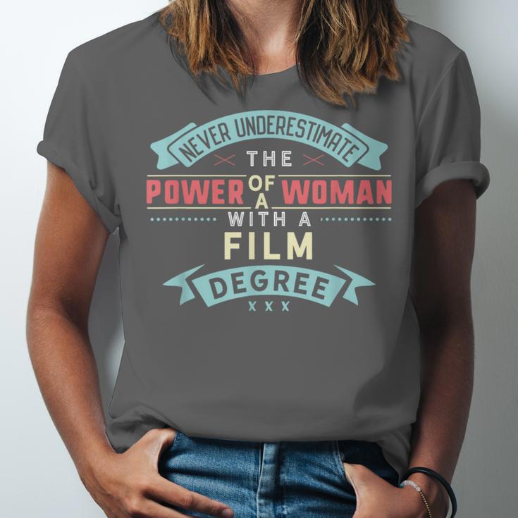Film Degree Major Shirt Strong Woman Graduation Unisex Jersey T-Shirt