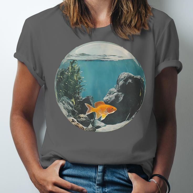 Fish Bowl Frutiger Aero Y2K Retro Vibes Unisex Jersey T-Shirt
