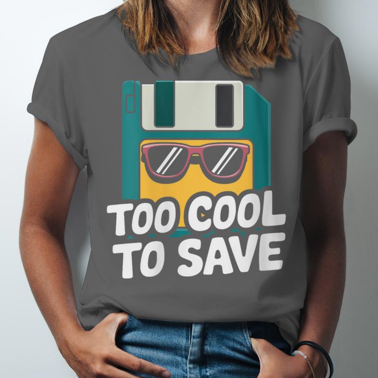 Floppy Disk Retro Tech Nostalgia Old School Computing Humor Unisex Jersey T-Shirt