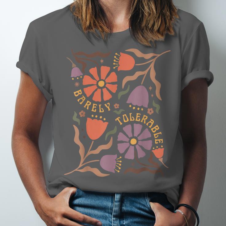 Floral Pride & Prejudice Barely Tolerable Book Lover Bookish Unisex Jersey T-Shirt Floral Pride & Prejudice Barely Tolerable Book Lover Bookish Unisex Jersey T-Shirt