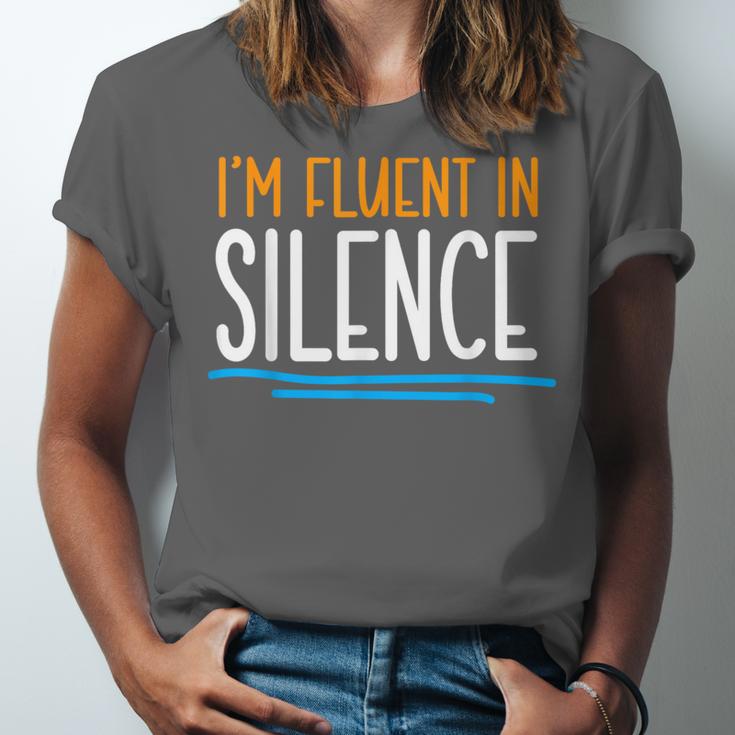 Im Fluent In Silence Introvert Unisex Jersey T-Shirt Im Fluent In Silence Introvert Unisex Jersey T-Shirt