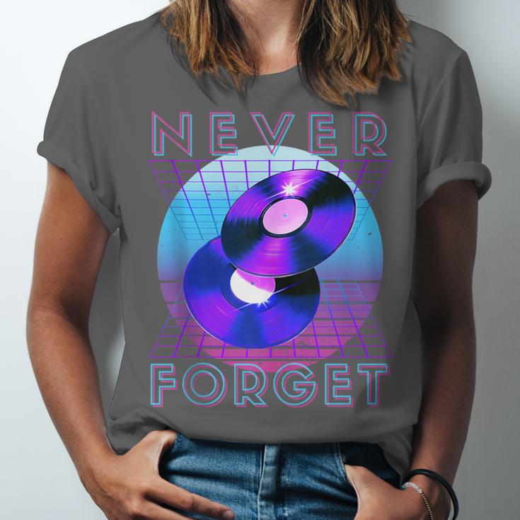 Never Forget Retro 80s 90s Nostalgia Unisex Jersey T-Shirt