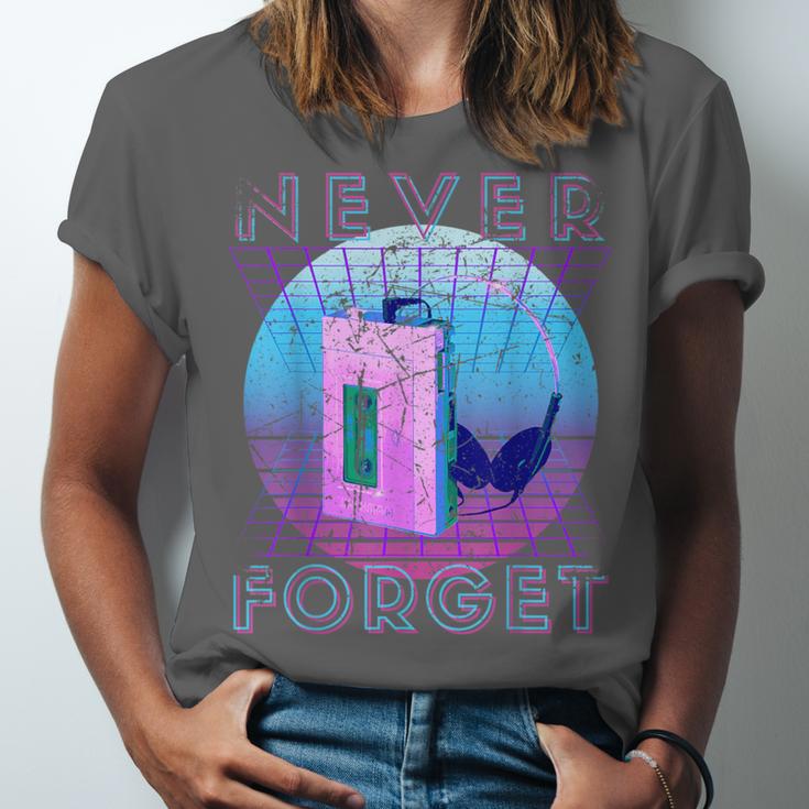 Never Forget Retro 80s 90s Nostalgia Unisex Jersey T-Shirt Never Forget Retro 80s 90s Nostalgia Unisex Jersey T-Shirt