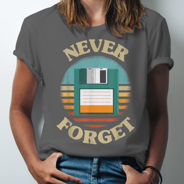 Never Forget Retro Diskette Nostalgia Vintage Unisex Jersey T-Shirt Never Forget Retro Diskette Nostalgia Vintage Unisex Jersey T-Shirt