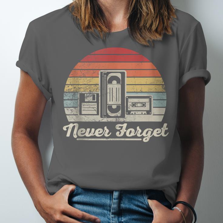 Never Forget Retro Nostalgia Vintage Cassette Unisex Jersey T-Shirt
