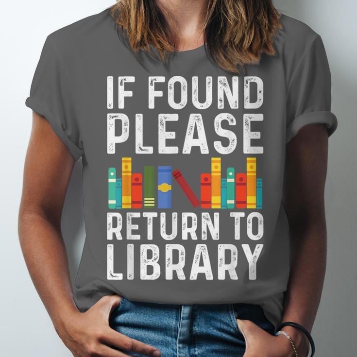 If Found Please Return To Library Book Lover Unisex Jersey T-Shirt