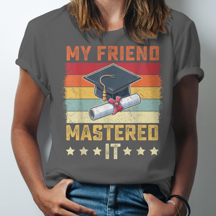 My Friend Mastered It Master's Degree Graduation Vintage Unisex Jersey T-Shirt