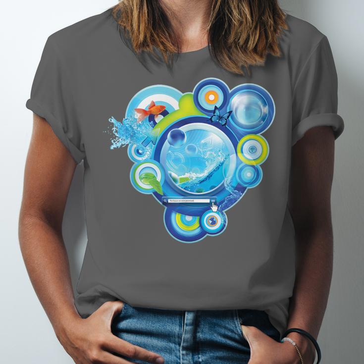 Frutiger Aero Metro Abstract Maximalism 2000s Nostalgia Unisex Jersey T-Shirt