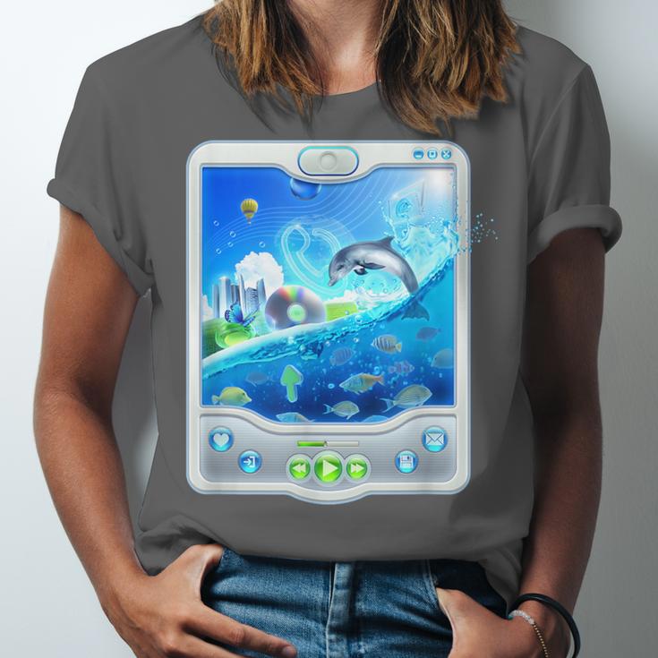 Frutiger Aero Skeuomorphism User Interface Nostalgia Unisex Jersey T-Shirt Frutiger Aero Skeuomorphism User Interface Nostalgia Unisex Jersey T-Shirt