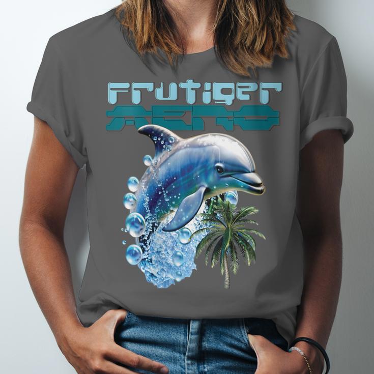 Frutiger Aero Splashy Dolphin Y2k Aesthetic Graphic Unisex Jersey T-Shirt Frutiger Aero Splashy Dolphin Y2k Aesthetic Graphic Unisex Jersey T-Shirt