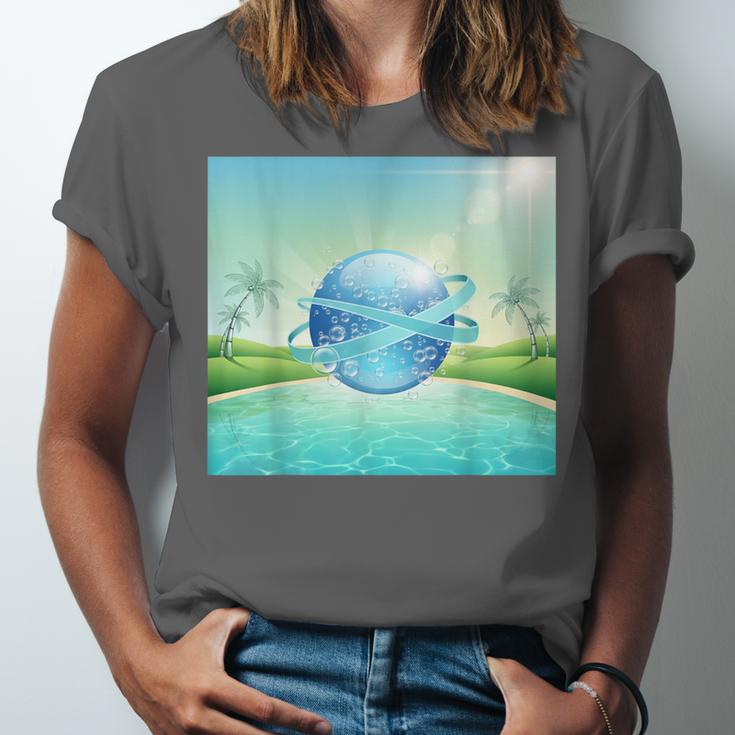 Frutiger Aero Y2k Aesthetic Palm Trees Cyber Beach World Unisex Jersey T-Shirt Frutiger Aero Y2k Aesthetic Palm Trees Cyber Beach World Unisex Jersey T-Shirt