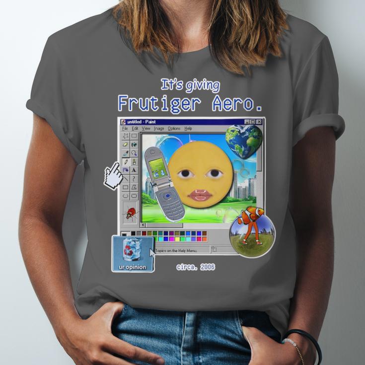 Frutiger Aero Y2K Meme Graphic 2000s Nostalgia Unisex Jersey T-Shirt