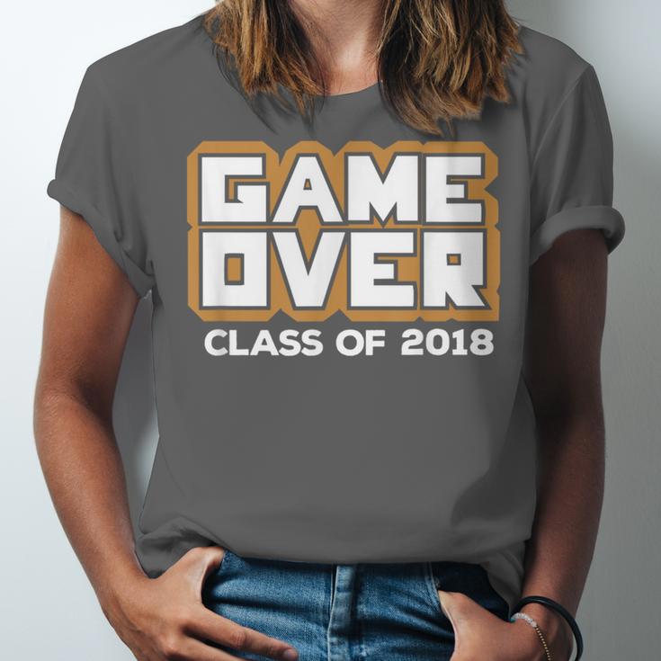 Game Over Class Of 2018 Graduation Shirt Unisex Jersey T-Shirt