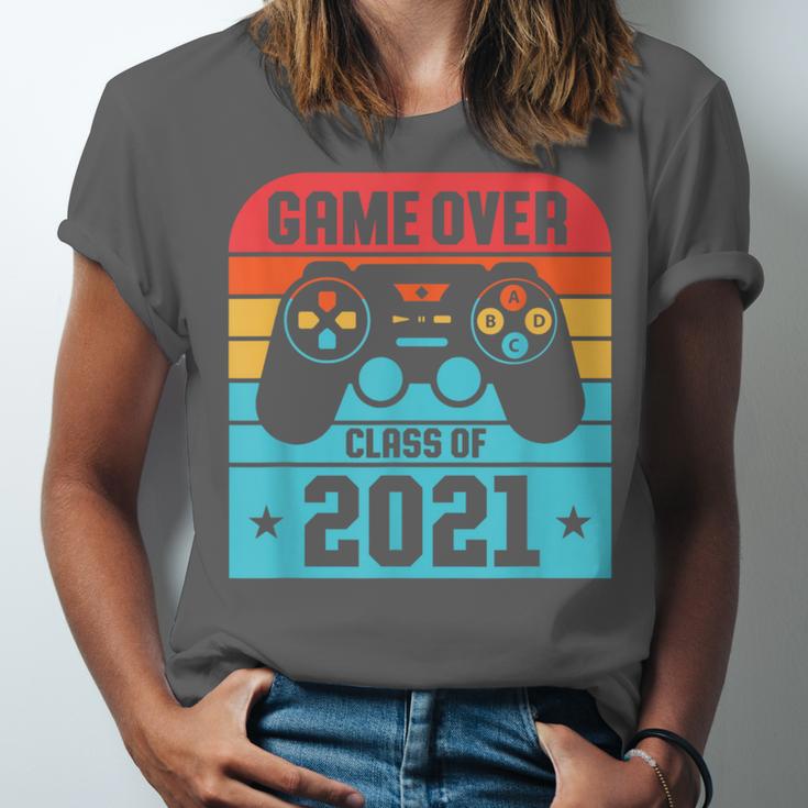 Game Over Class Of 2021 Shirt Students Graduation Unisex Jersey T-Shirt