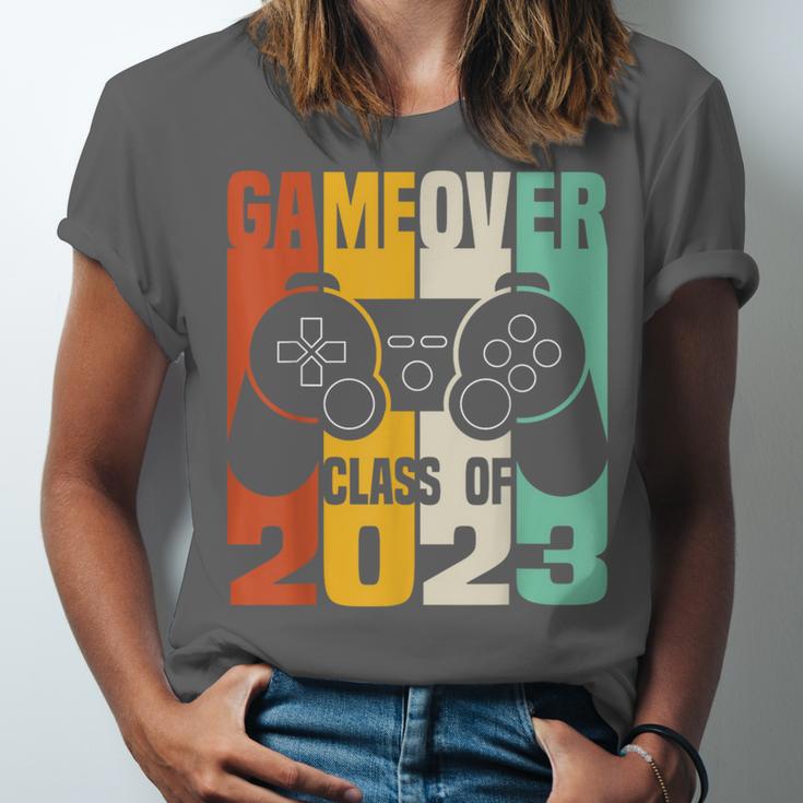 GAME OVER Class Of 2023 Video Games Vintage Graduation Gamer Unisex Jersey T-Shirt