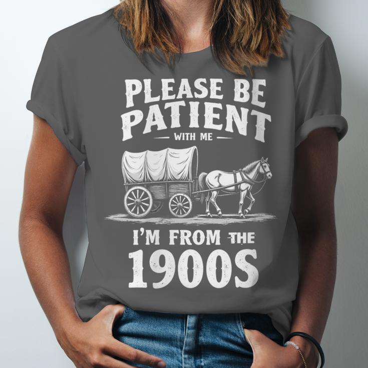 Gentle Nostalgia Plea Please Be Patient I'm From The 1900s Unisex Jersey T-Shirt