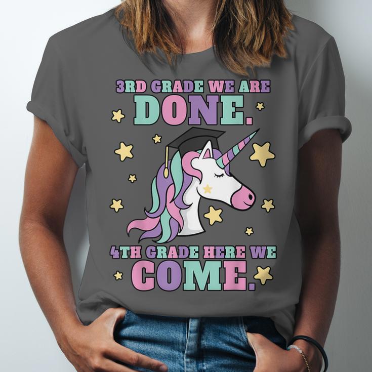 Girls 3rd Grade Graduation Magical Unicorn Unisex Jersey T-Shirt