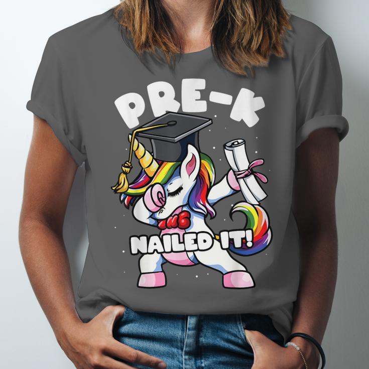 Girls Dabbing Unicorn Pre-K PreSchool Nailed It Graduation Unisex Jersey T-Shirt