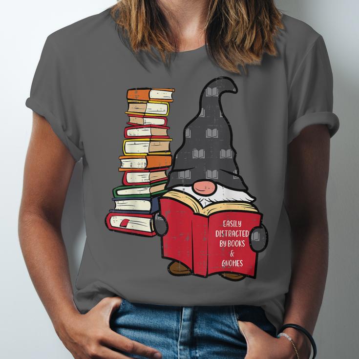 Gnome Read Reading Book Librarian Across America Women Kids Unisex Jersey T-Shirt
