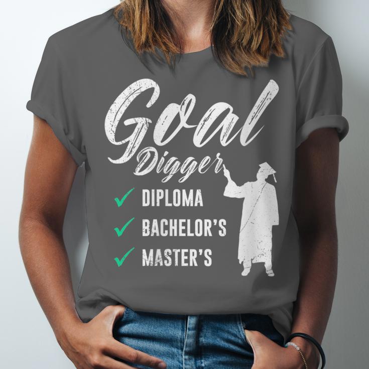 Goal Digger Diploma Master s Bachelor s Master Graduation Unisex Jersey T-Shirt