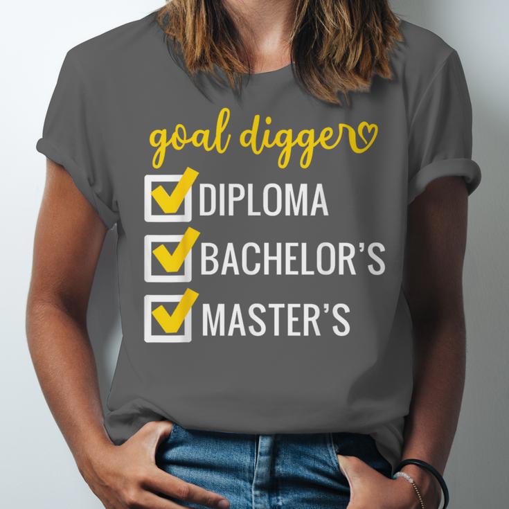 Goal Digger Inspirational Quotes Master's Degree Graduation Unisex Jersey T-Shirt