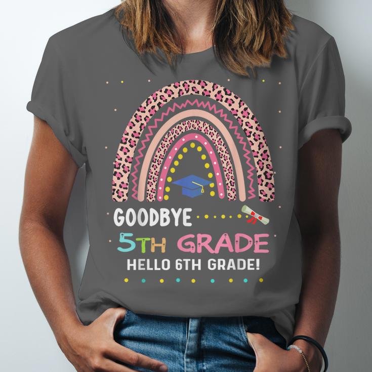 Goodbye 5TH Grade Graduation 2024 Hello 6TH Grade Rainbow Unisex Jersey T-Shirt