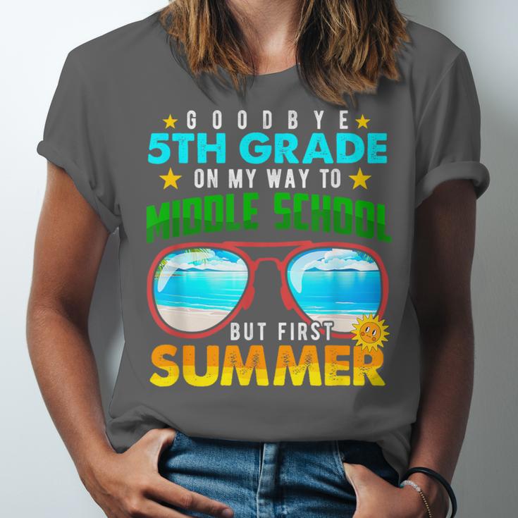 Goodbye 5th Grade Graduation To 6th Grade Hello Summer Kids Unisex Jersey T-Shirt