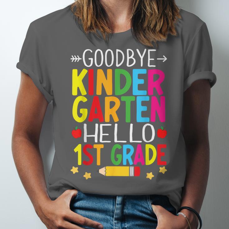 Goodbye Kinder Garten Hello 1st Grade Graduation 2024 Unisex Jersey T-Shirt