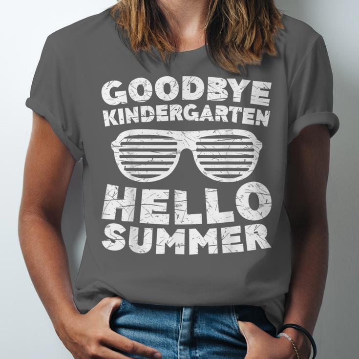 Goodbye Kindergarten Hello Summer Shirt Boy Girl Graduation Unisex Jersey T-Shirt
