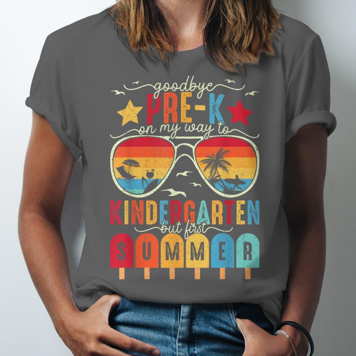 Goodbye Pre-k Graduation Kindergarten Summer Break Graduate Unisex Jersey T-Shirt