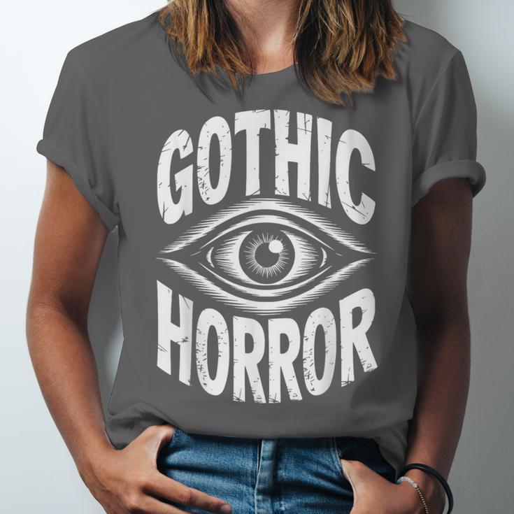 Gothic Classic Horror Thriller Book Movie Film Halloween Unisex Jersey T-Shirt Gothic Classic Horror Thriller Book Movie Film Halloween Unisex Jersey T-Shirt