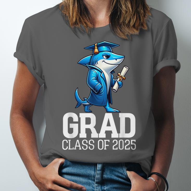 Grad Class Of 2025 Boys Shark Graduation Graduated Unisex Jersey T-Shirt
