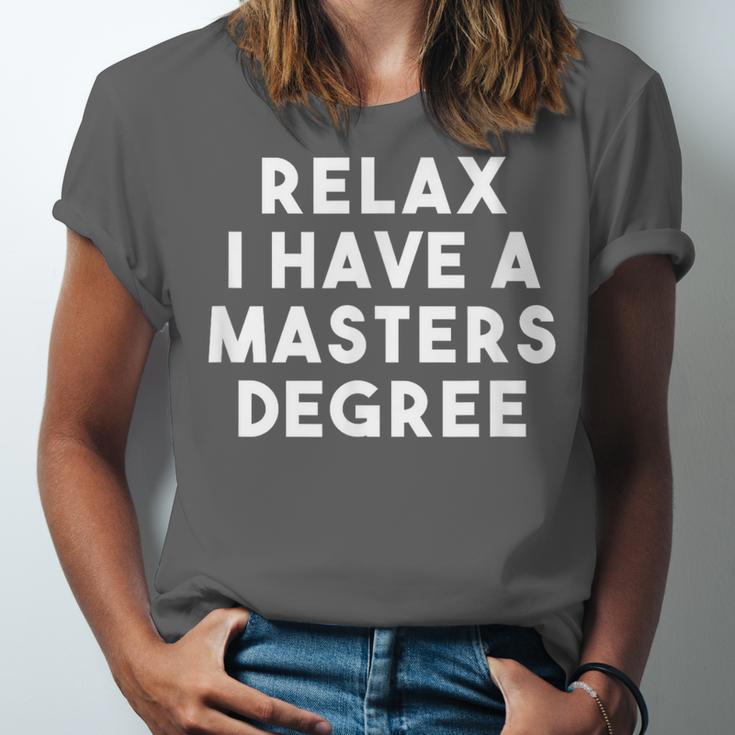 Grad School Graduation For Him Her Masters Degree Unisex Jersey T-Shirt