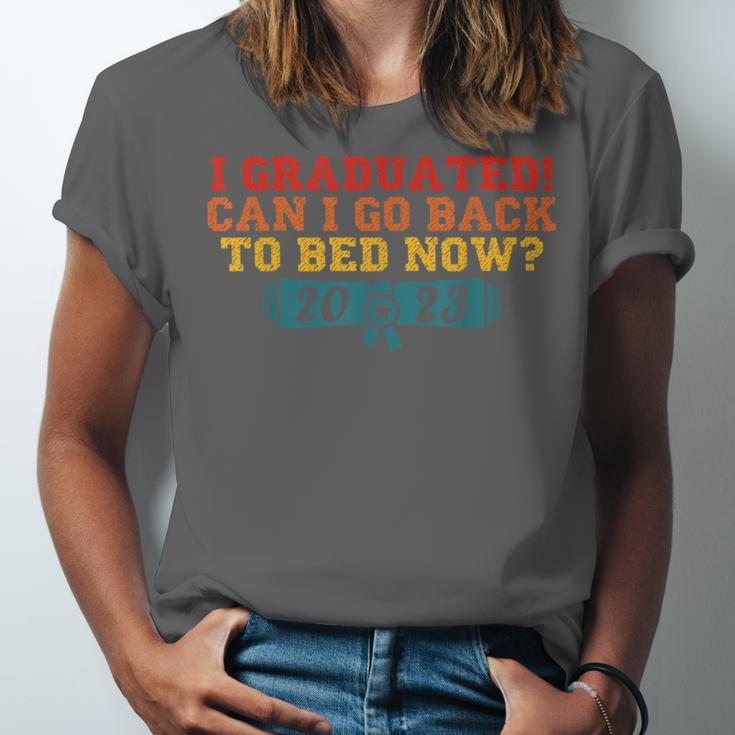 I Graduated Can I Go Back To Bed Now Graduation 2023 Unisex Jersey T-Shirt
