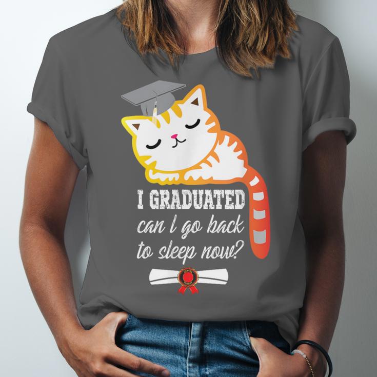 I Graduated Can I Go Back To Sleep Now Graduation Unisex Jersey T-Shirt