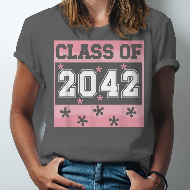 Graduating Class Of 2042 First Day Of School 2042 Graduation Unisex Jersey T-Shirt