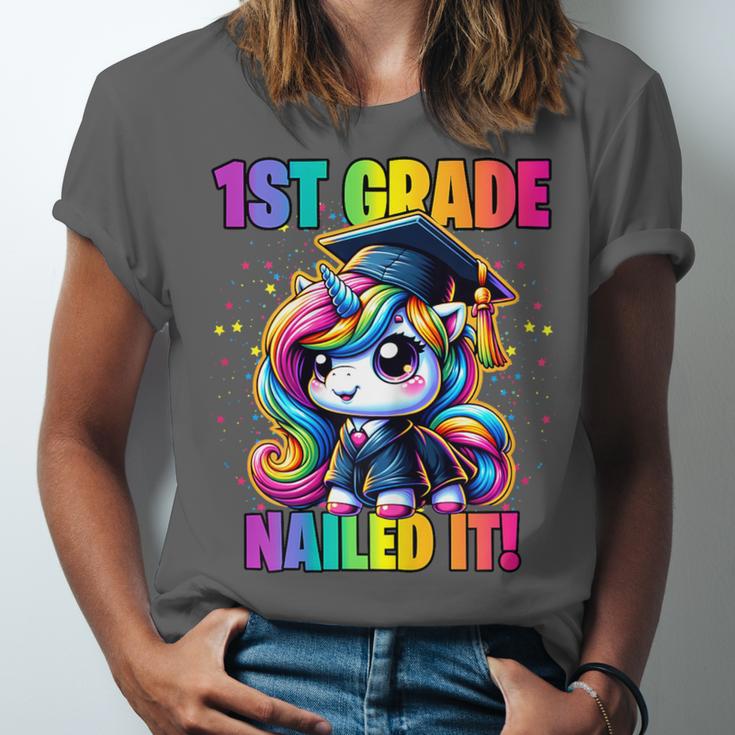 Graduation 1st Grade Unicorn Nailed It Girls Grad Magical Unisex Jersey T-Shirt