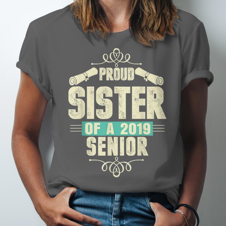 Graduation 2019 TShirt Proud Sister Of A Senior Unisex Jersey T-Shirt