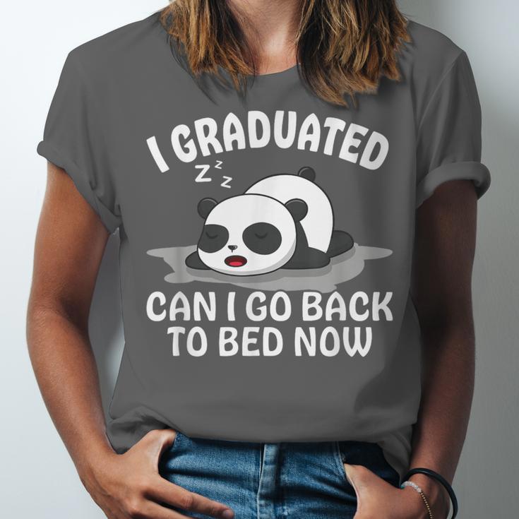 Graduation Animal Zoo Panda Bear I Graduated Panda Student Unisex Jersey T-Shirt