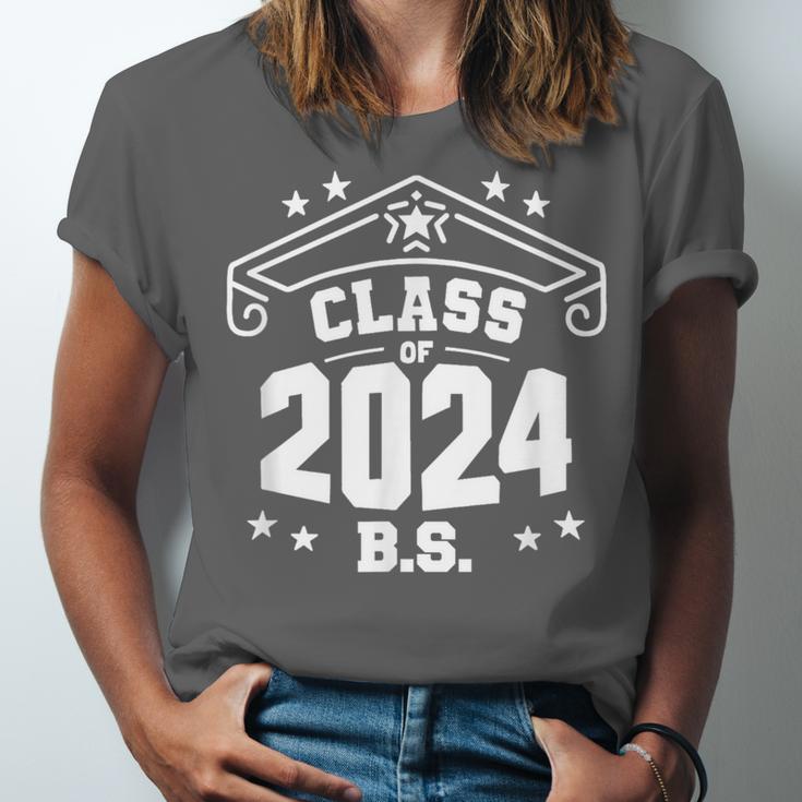 Graduation BS Class Of 2024 Grad Congratulations Graduate Unisex Jersey T-Shirt