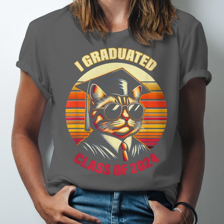 Graduation Day 2024 Graduate For School Degree College Cat Men Women Unisex Jersey T-Shirt