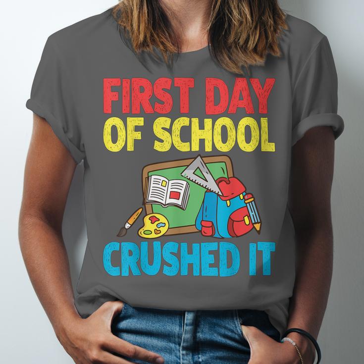 Graduation First Day Of School Crushed It Unisex Jersey T-Shirt