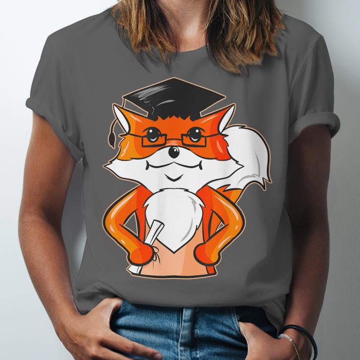 Graduation Fox School Bachelor Master Doctor Study Unisex Jersey T-Shirt