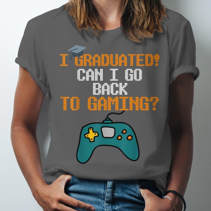 Graduation I Graduated Can I Go Back To Gaming Unisex Jersey T-Shirt