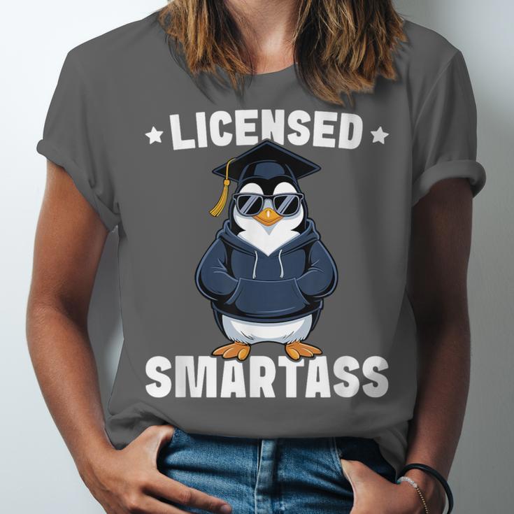 Graduation Penguin Licensed Smartass Graduate Unisex Jersey T-Shirt