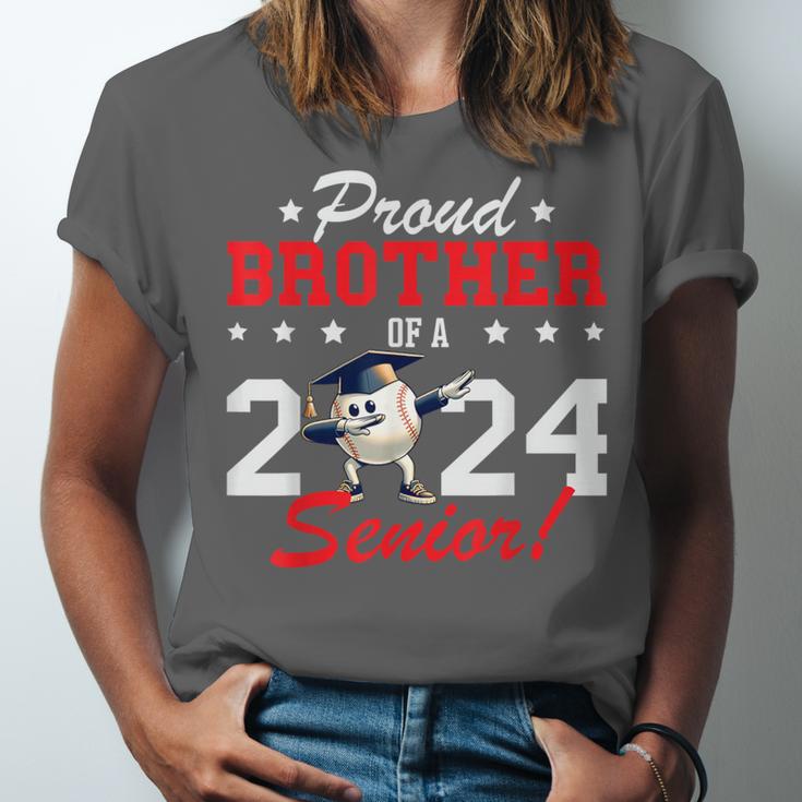 Graduation Proud Brother Of A 2024 Senior Baseball Player Unisex Jersey T-Shirt