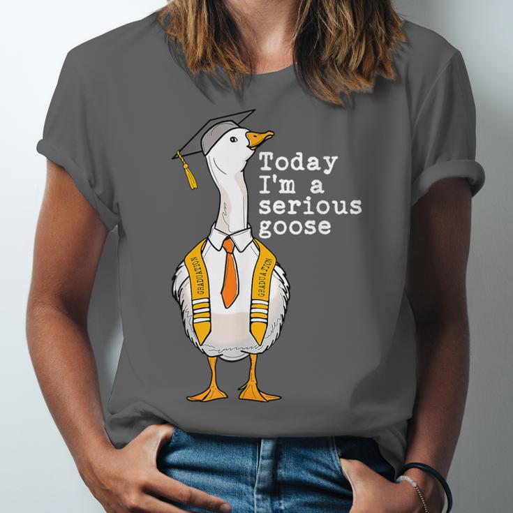 Graduation Senior Silly Goose Today Im A Serious Goose Unisex Jersey T-Shirt